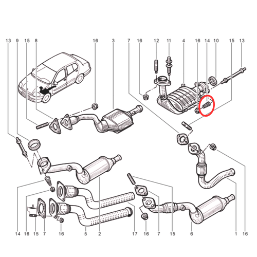 RN 701831 MOLA DO PARAFUSO DO CATALISADOR RENAULT VARIOS 7700701831 -4-